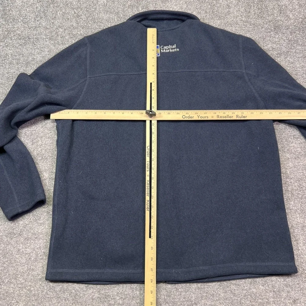 The North Face Jacket Mens XL Blue Fleece Full Zip RBC Capital Markets Logo